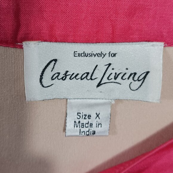 Casual Living, Dress, X, Sheer Burnt Velvet layered over Nude Lining, Pink Trim - Picture 2 of 15